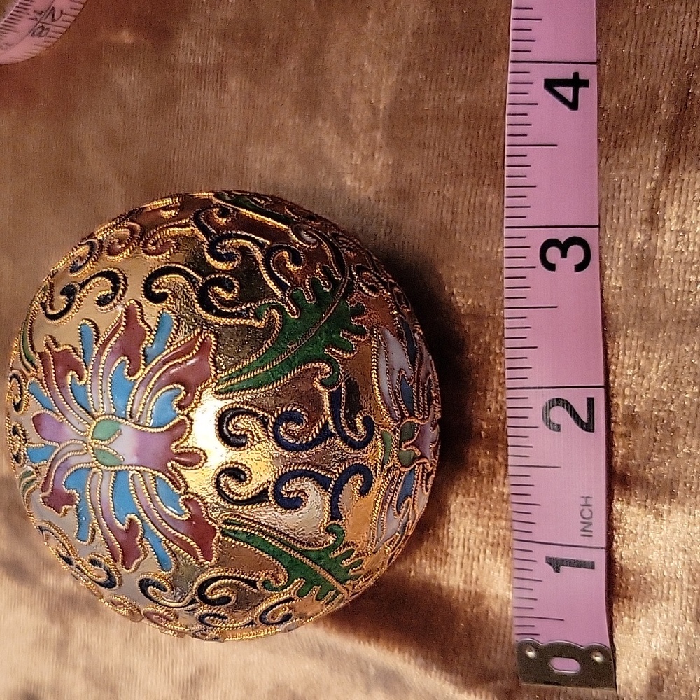 Vintage Lilian Vernon Cloisonne Paperweight - Picture 6 of 8